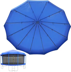 Trampoline Canopy Tent Shade Cover for 6ft-16ft Trampolines - Outdoor Sun, Rain & Snow Protection Top Roof - Ideal for Kids' Sports and Playtime Activities