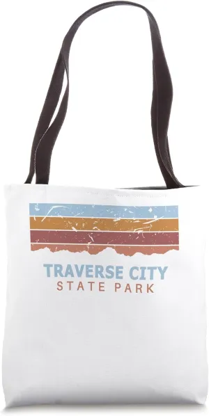 Traverse City State Park Michigan Retro Cool Tote Bag