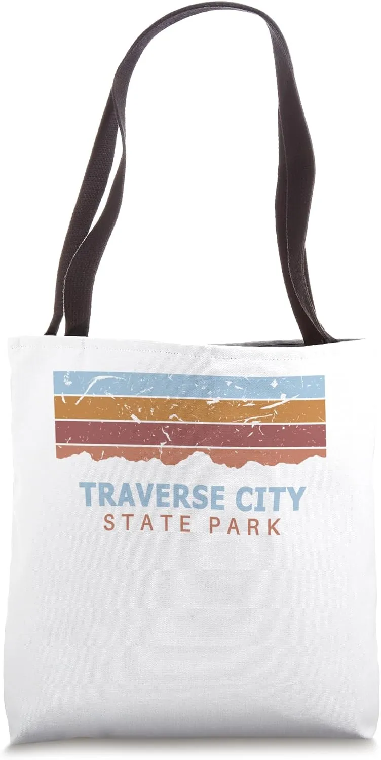 Traverse City State Park Michigan Retro Cool Tote Bag