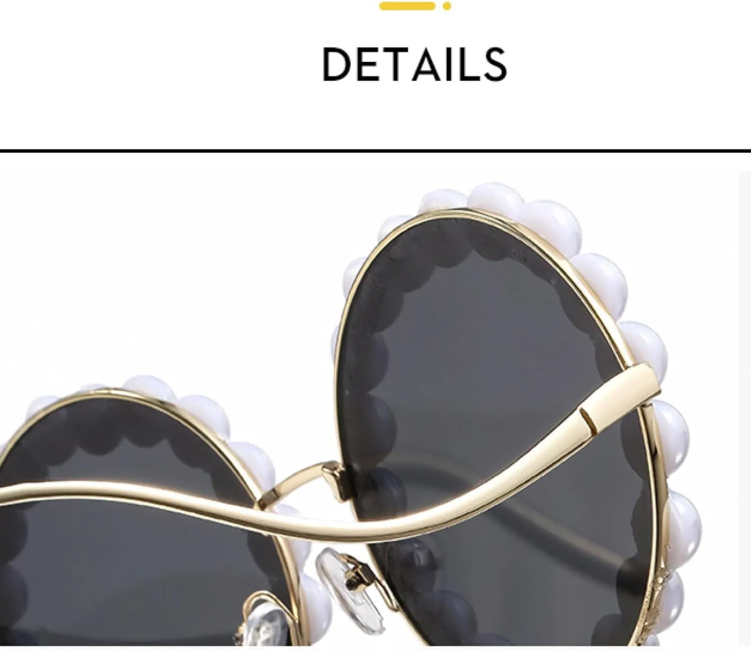 Trend Luxury Pearl Decorative Sunglasses Men Women Fashion Metal Frame Round Outdoors Travel Sun Glasses Uv400