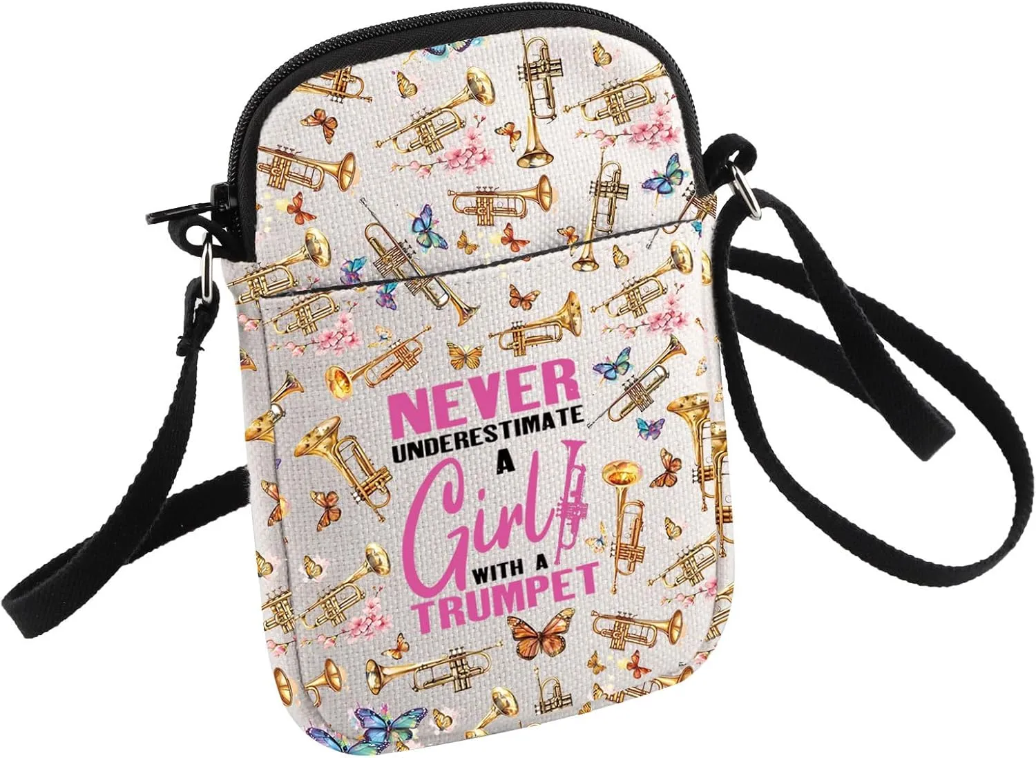 Trumpeter Crossbody Bag Music Lover Gift I Don't Make Mistakes when Playing the Trumpet Small Sling Bag Musician Gift