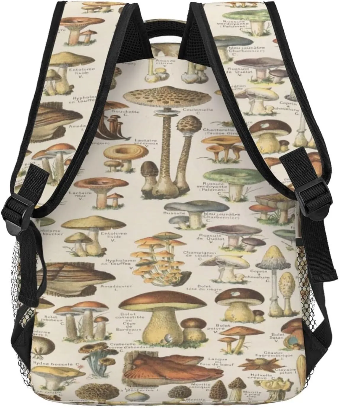 Types Of Various Mushroom Wild Backpacks 15in Laptop Backpack Multipurpose Double Shoulder Bag For Men Women Gifts