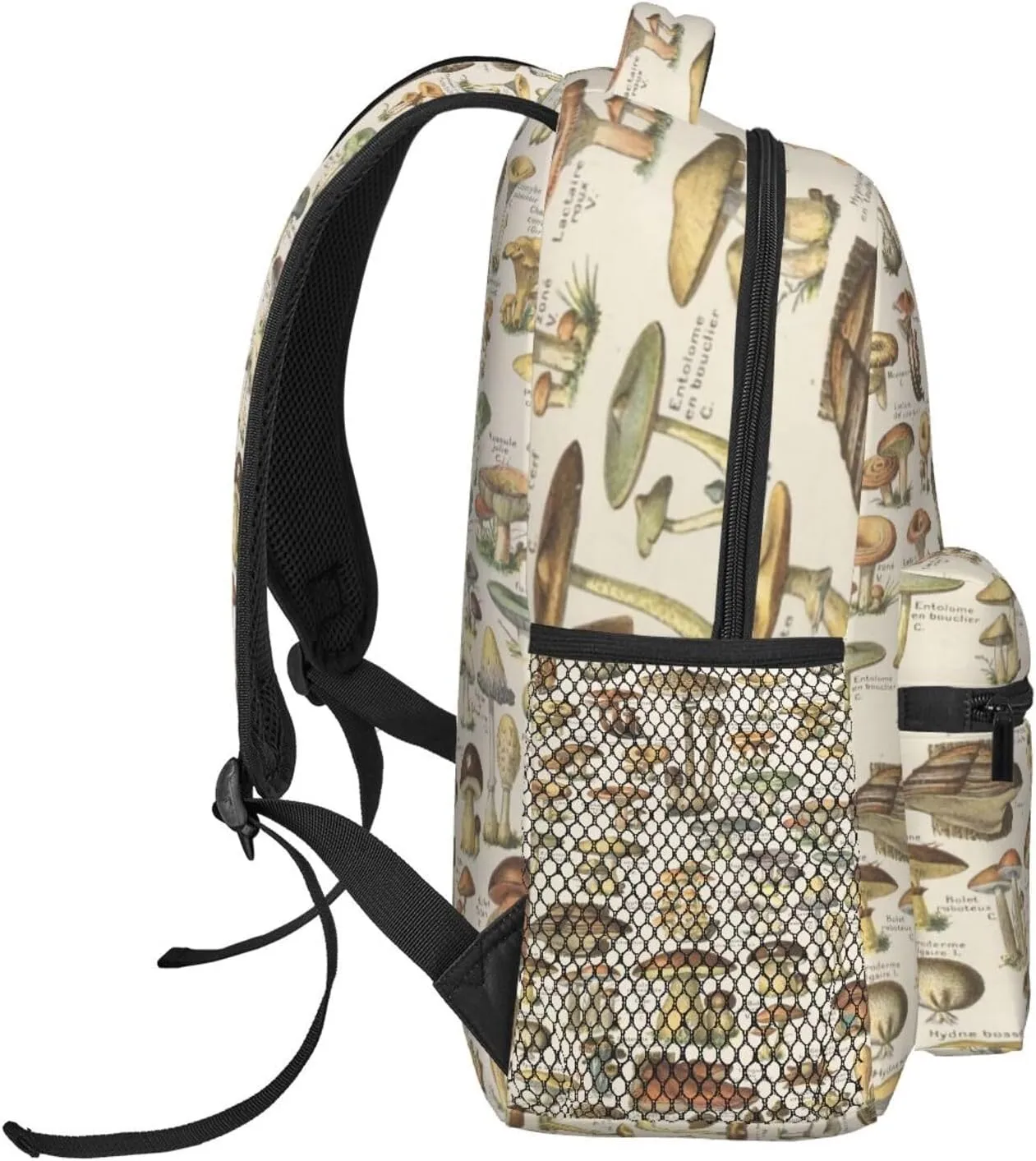 Types Of Various Mushroom Wild Backpacks 15in Laptop Backpack Multipurpose Double Shoulder Bag For Men Women Gifts