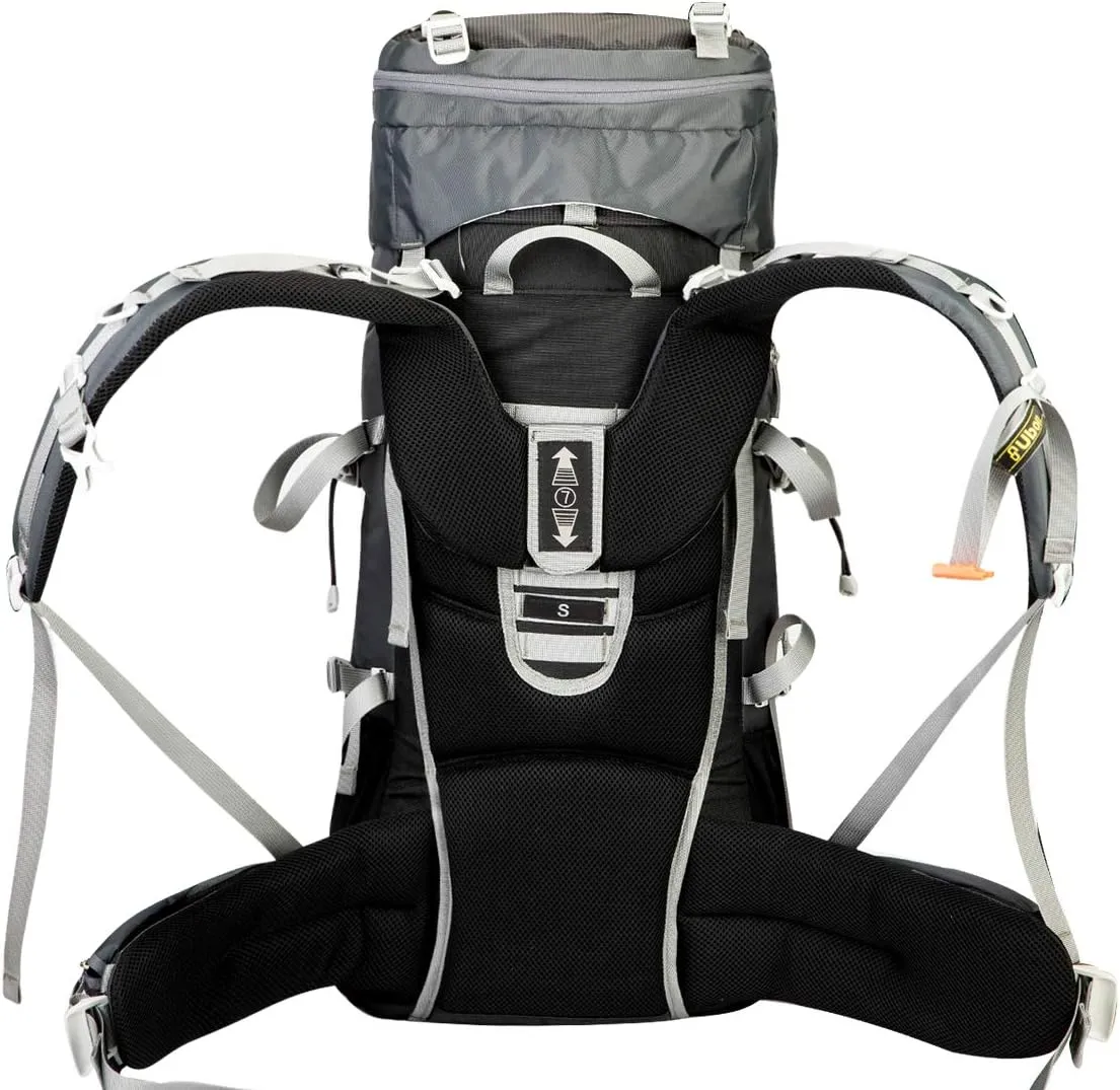 Ubon 60L Internal Frame Hiking Backpack Waterproof Camping Backpack with Rain Cover