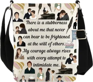UJIMS Prejudice Reader Gifts Pride Literary Book Inspired Crossbody Bag JA Novelist Bookworm Book Lover Gifts