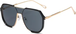 Unique One Piece Sunglasses Women Metal Frame Luxury Sunglasses for Men Uv400 Shades Punk