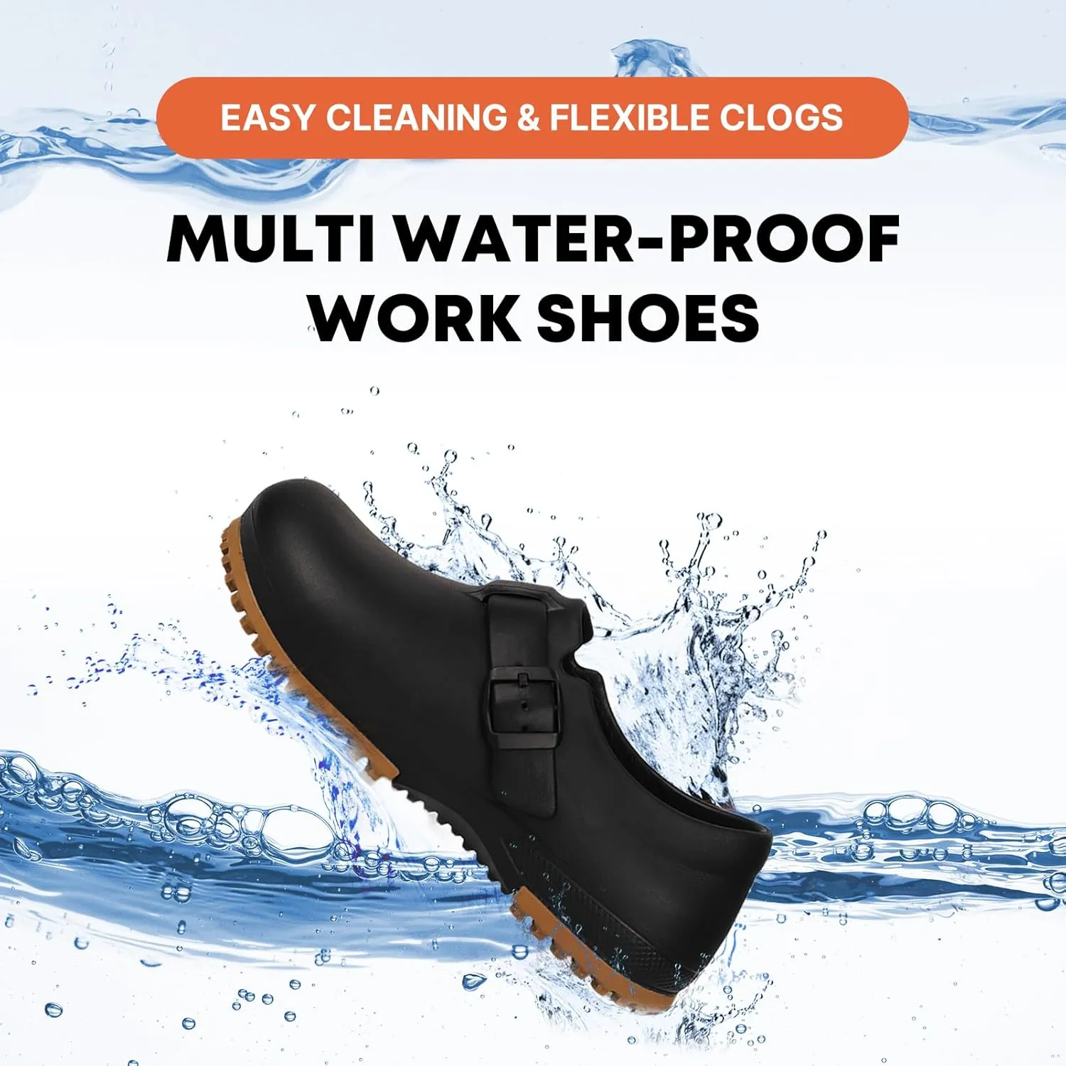 Unisex-Adult Clogs, Slip Resistant Work Shoes with Recovery Insoles for Food Service, Garden, or Nursing