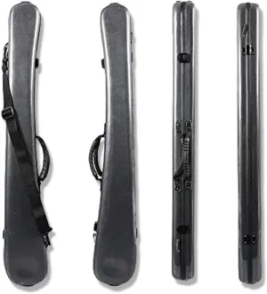 Upright Double Bass Bow Case Hold 1 Or 2 Pcs French German Bass Bow Box, Carbon Fiber Hard Case Protect Your Bow With Shoulder Strap