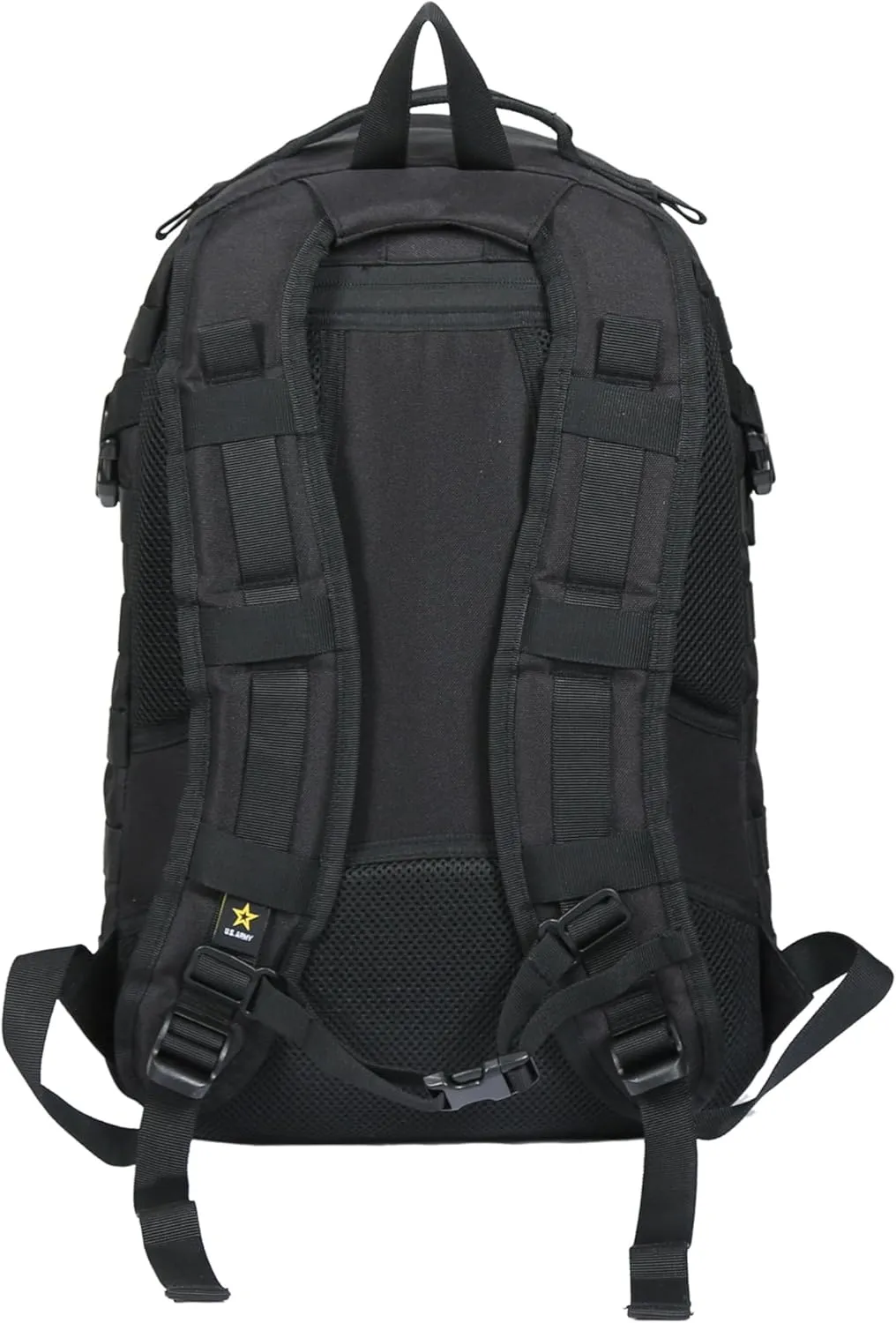 US ARMY WHISKEY Tactical Backpack - Heavy Duty Material, Molle Webbing, Multi-Compartment, Padded Laptop Sleeve, High Performance Military Backpack for Travel, Hiking, and Work - 24 Liters - Black