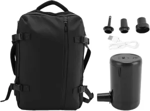 Vacuum Backpack, 55L backpack with pump, USB Charging Port, Anti Theft, Water proof, Vacuum Compression Bag for Laptop,travel,Business,College,Camping