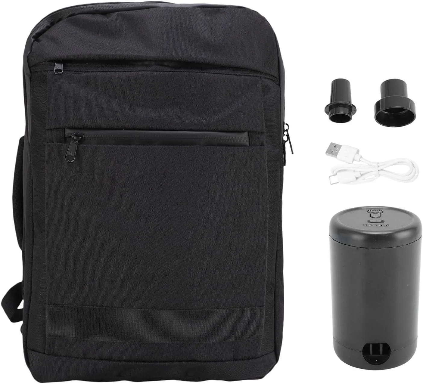 Vacuum Backpack, 55L Expandable Travel Backpack, Vacuum Compression Bag with Air Pump, Water Proof Personal Item Carry on Backpacks for 17.3in Laptop, Business, College, Camping