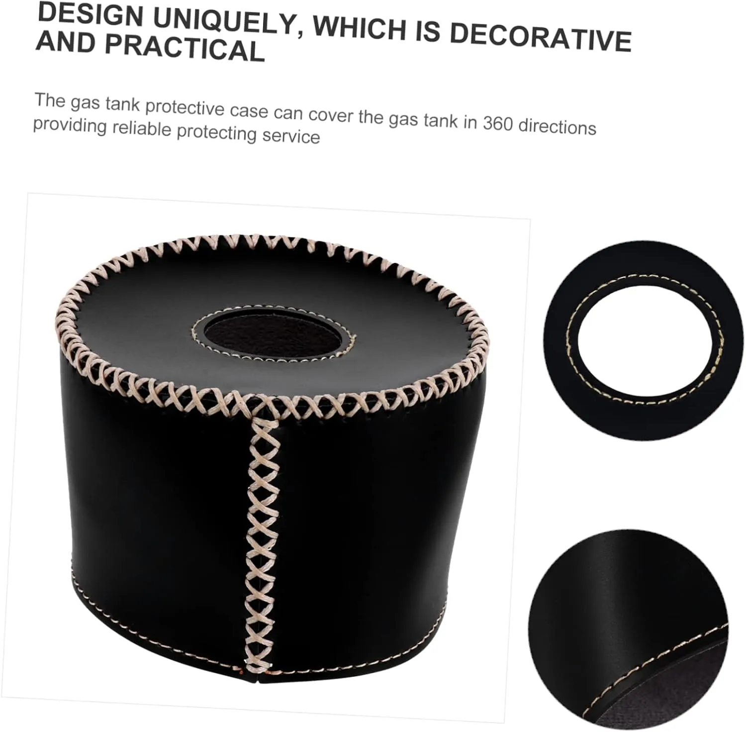 VANZACK Gas Canister Protector Cover Leather Protective Case for Camping Gas Tanks Breathable Wear-Resistant Pu Leather Insulation Impact for Outdoor Cooking Supplies