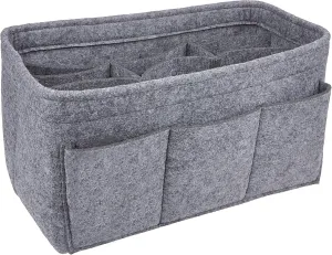 Vercord Felt Purse Organizer Handbag Insert Liner Shaper Bag in Bags for Speedy Neverfull Tote Grey Small
