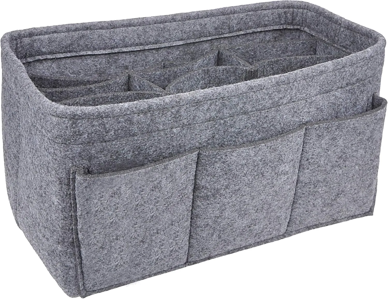 Vercord Felt Purse Organizer Handbag Insert Liner Shaper Bag in Bags for Speedy Neverfull Tote Grey Small