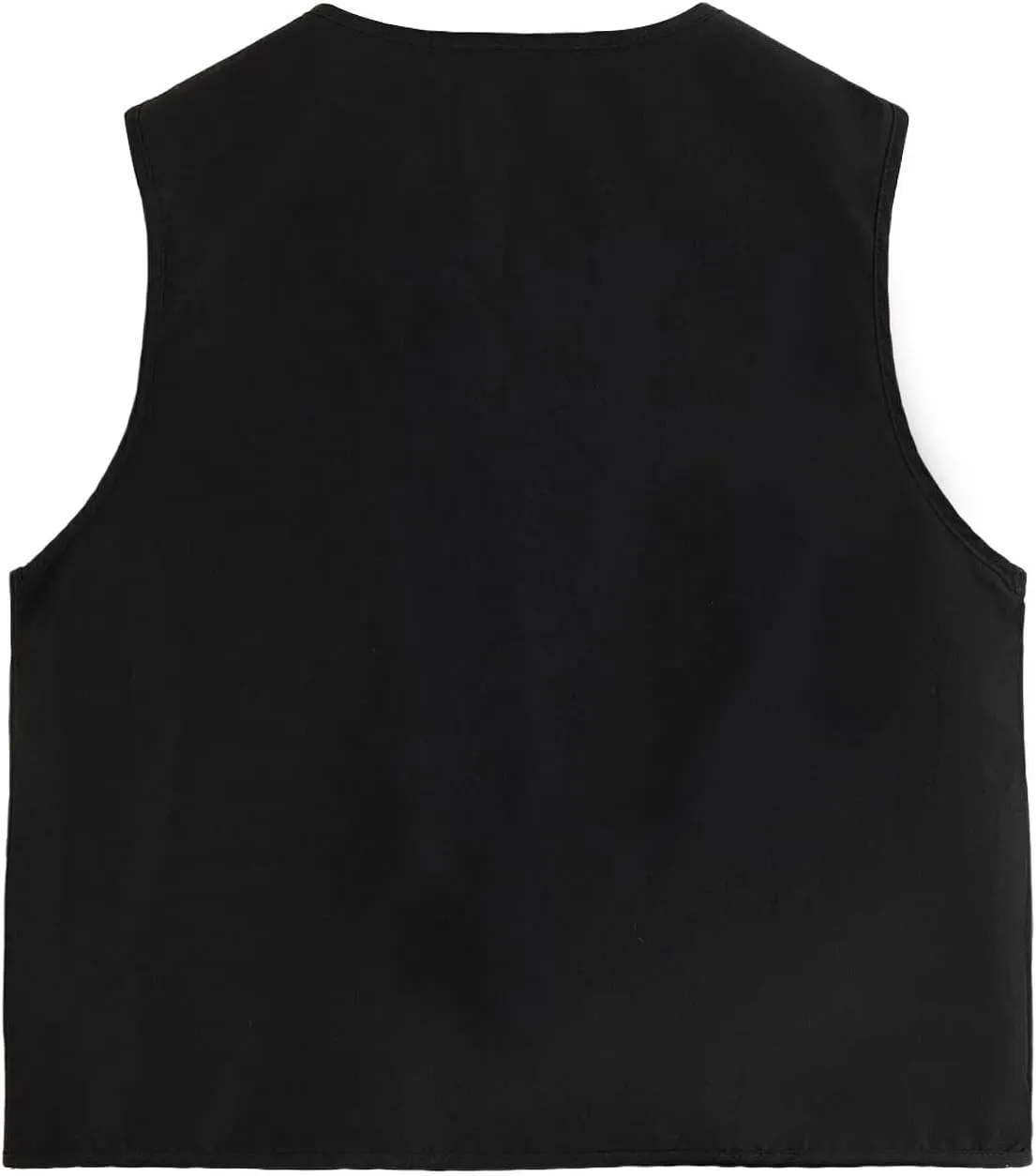Verdusa Boy's Pocket Front Buckle Sleeveless Cargo Vest Jacket