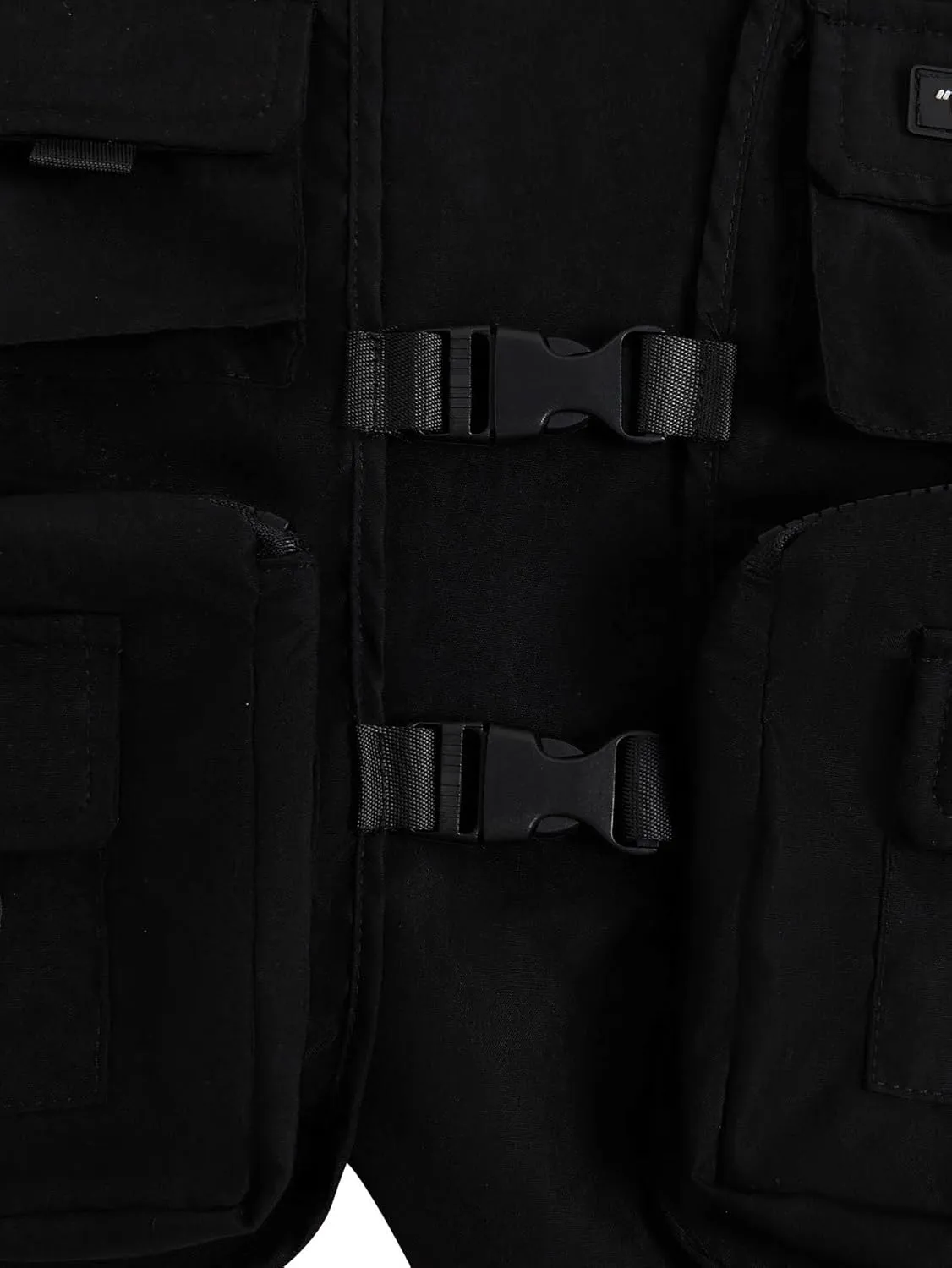 Verdusa Boy's Pocket Front Buckle Sleeveless Cargo Vest Jacket