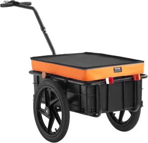 VEVOR Bike Cargo Trailer, 88/100/160 lbs Load Capacity, Heavy-Duty Bicycle Wagon Cart, Foldable Compact Storage with Universal Hitch