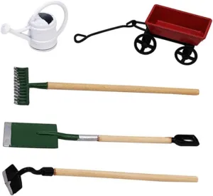 VICASKY 2 Sets Mini House Garden Decor Dollhouse Accessory for Creative Mini Gardening Tool for Fairy Garden Scenes and Imaginative Play