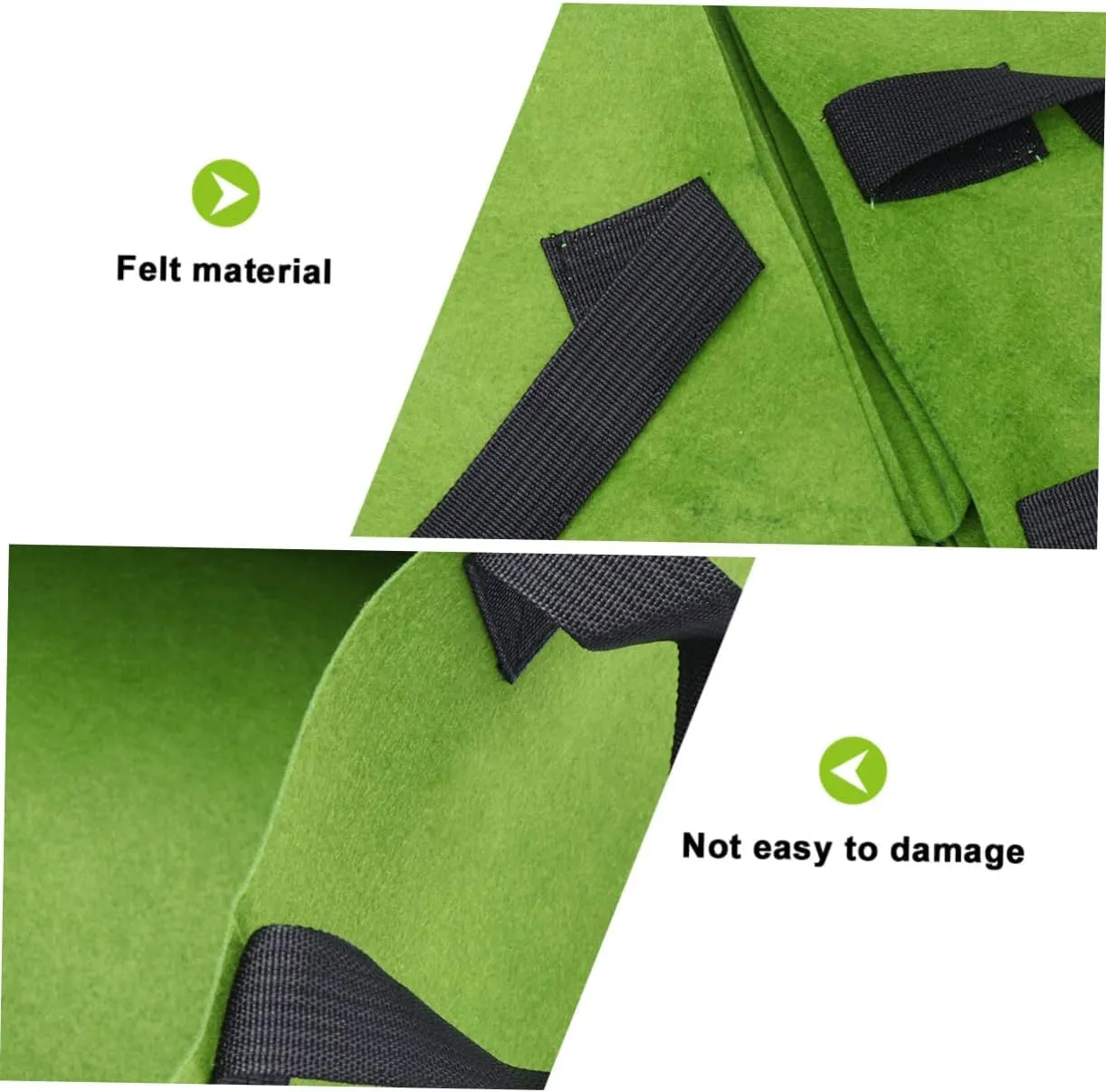 VICASKY 2pcs Grow Bag Farm Nursery Bags Planter Liner Planting Bags Plant Bags Potatoes Plant Pots Outdoor Fabric Planters Garden Bag Raised Planting Bag with Handle Growing Felt Green