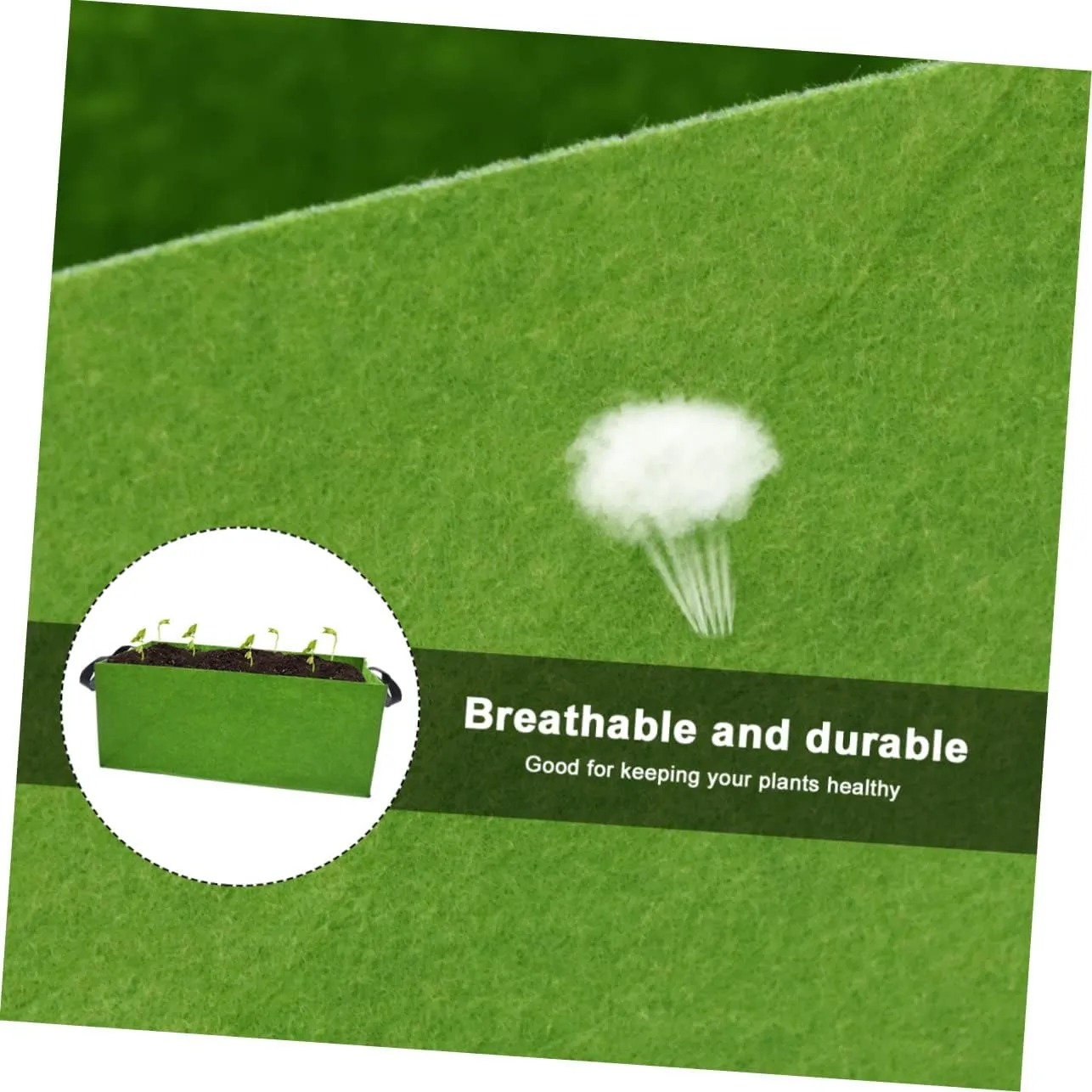 VICASKY 2pcs Grow Bag Farm Nursery Bags Planter Liner Planting Bags Plant Bags Potatoes Plant Pots Outdoor Fabric Planters Garden Bag Raised Planting Bag with Handle Growing Felt Green