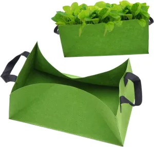 VICASKY 2pcs Grow Bag Farm Nursery Bags Planter Liner Planting Bags Plant Bags Potatoes Plant Pots Outdoor Fabric Planters Garden Bag Raised Planting Bag with Handle Growing Felt Green