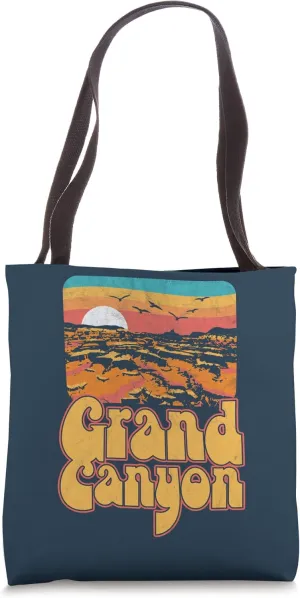 Vintage 80s Grand Canyon National Park Retro Souvenir Tote Bag