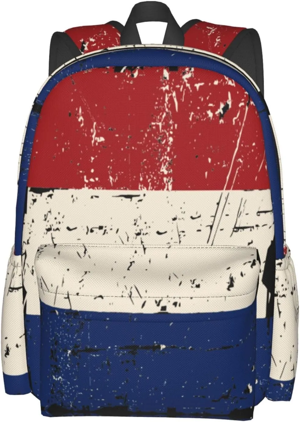Vintage Netherlands Holland Flag Large Travel Backpack Casual Backpacks Laptop Daypack Working Rucksack Lightweight Back Pack Sports Bag with Adjustable Shoulder Strap