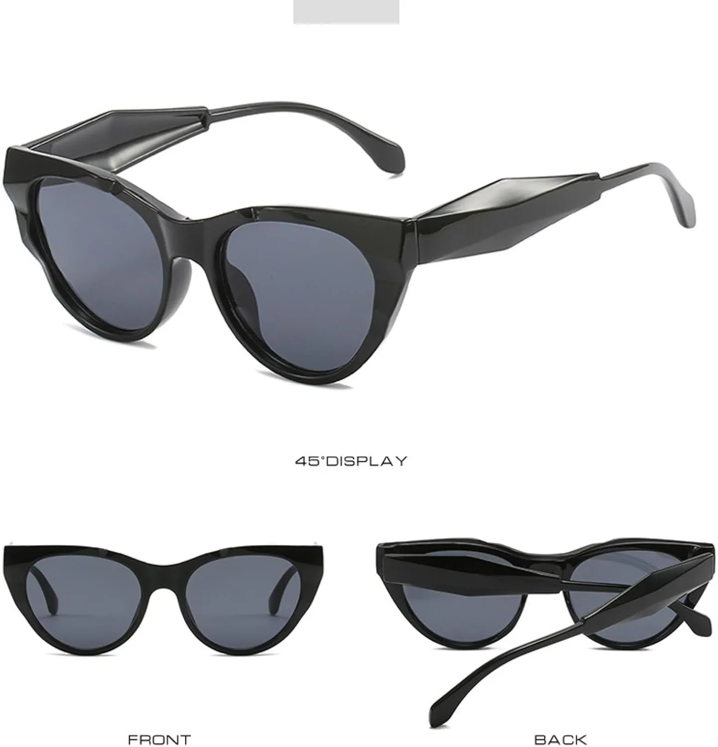 Vintage Personality Cat Eye Sunglasses Men Women Fashion Luxury Travel Driving Shade Sun Glasses Uv400
