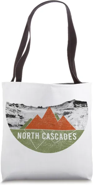 Vintage USA Mountain Hiking - North Cascades National Park Tote Bag