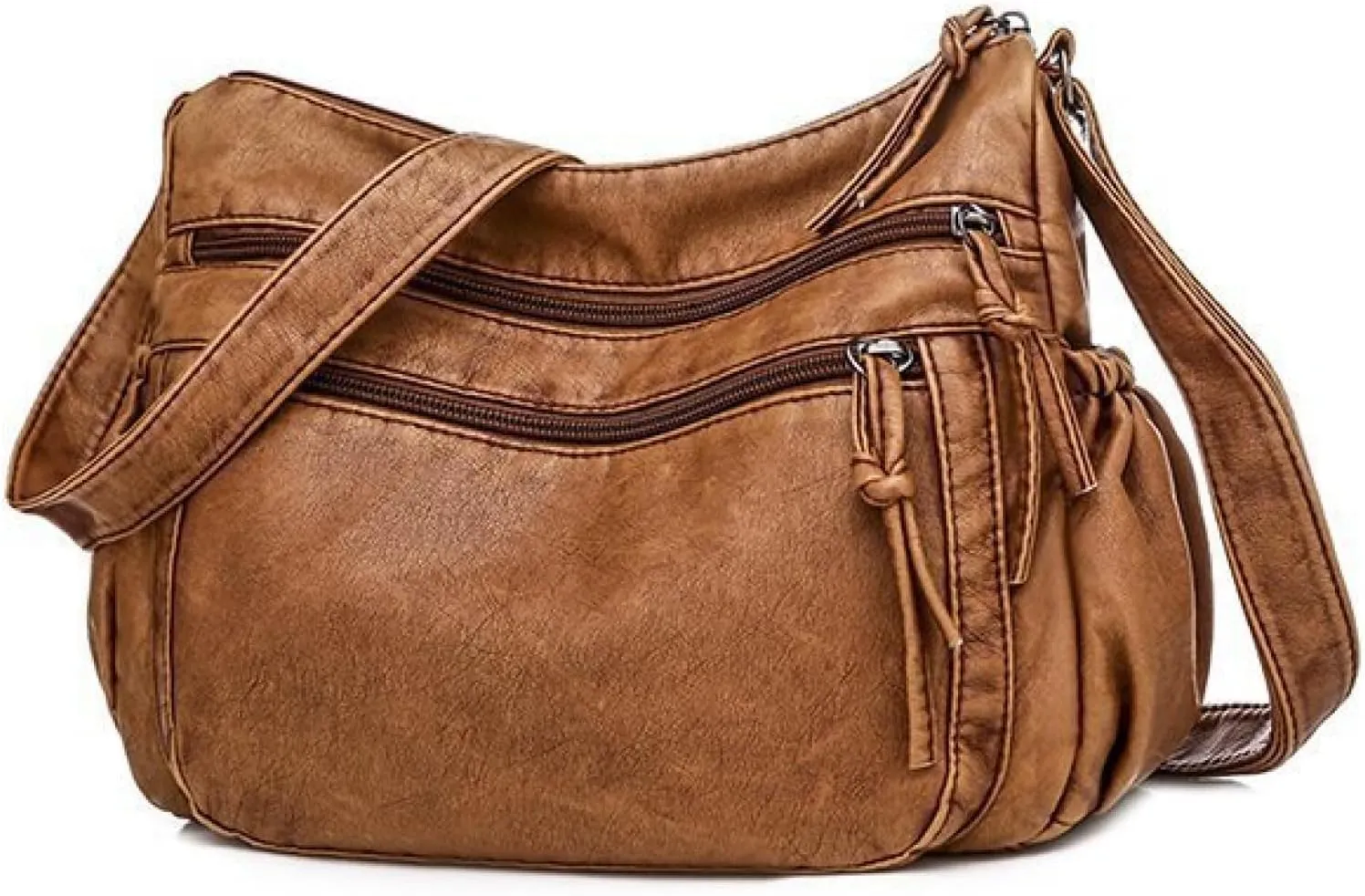 Vintage Women Shoulder Bag, Pu Leather Crossbody Bag Soft Women Gift Purse, Multi-Pockets Messenger Bag, Ladies Handbag