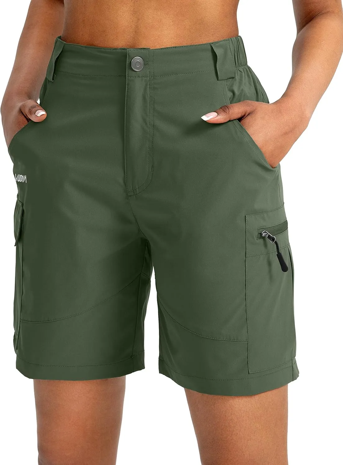 Viodia Women's 7" Hiking Cargo Shorts with Pockets Quick Dry Lightweight Shorts for Women Golf Casual Summer Shorts