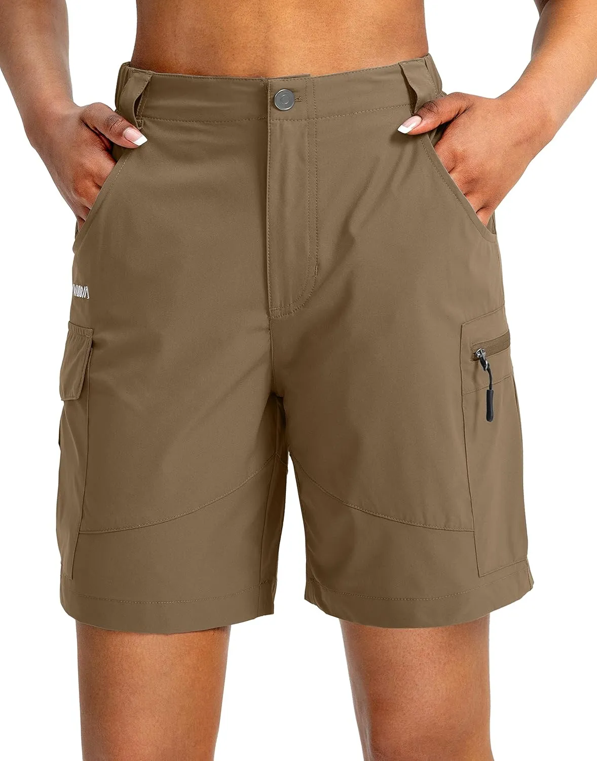 Viodia Women's 7" Hiking Cargo Shorts with Pockets Quick Dry Lightweight Shorts for Women Golf Casual Summer Shorts