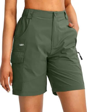 Viodia Women's 7" Hiking Cargo Shorts with Pockets Quick Dry Lightweight Shorts for Women Golf Casual Summer Shorts