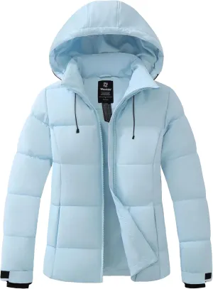 wantdo Women's Recycled Winter Coat Waterproof Puffer Jackets With Hood