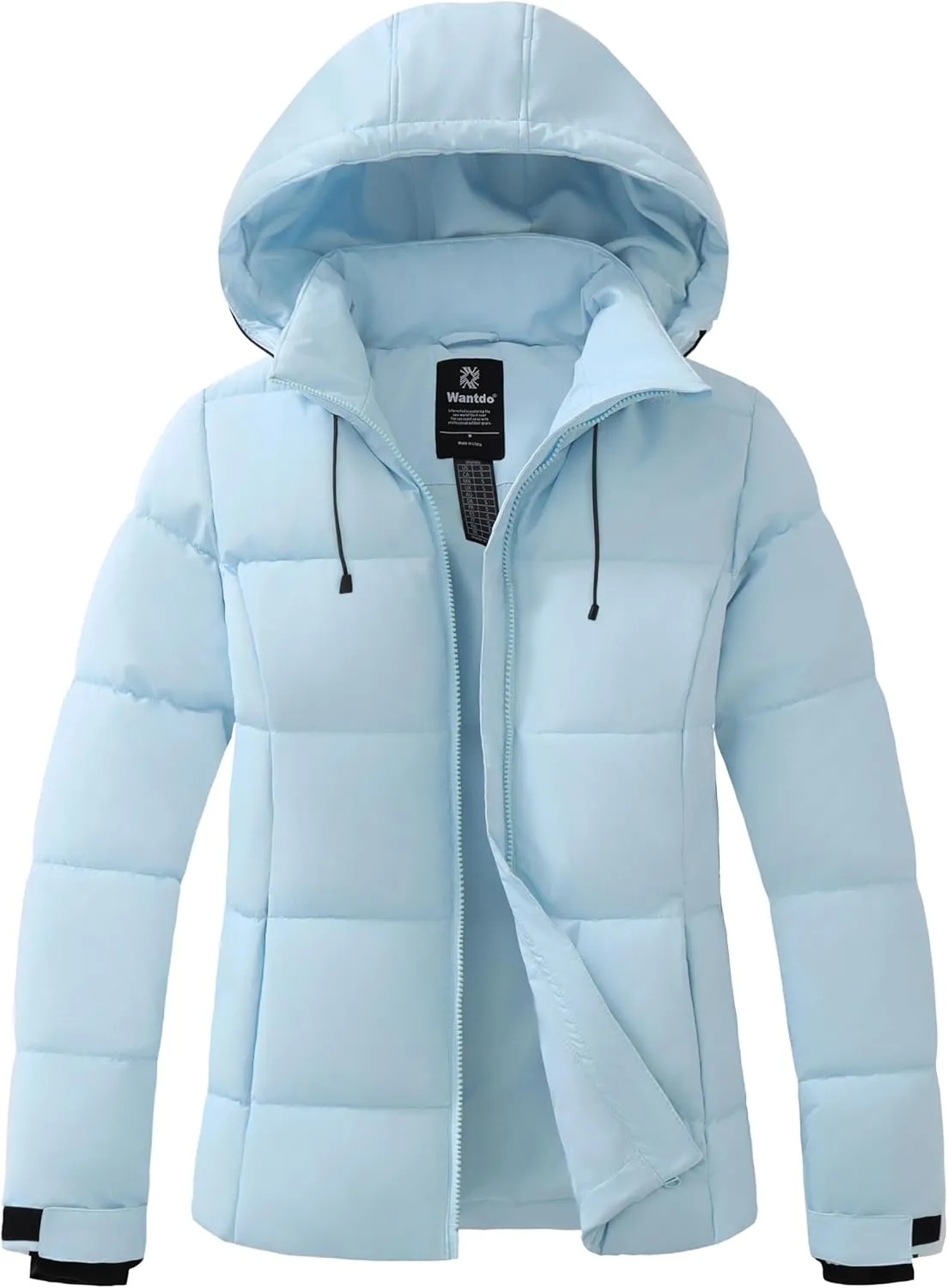 wantdo Women's Recycled Winter Coat Waterproof Puffer Jackets With Hood