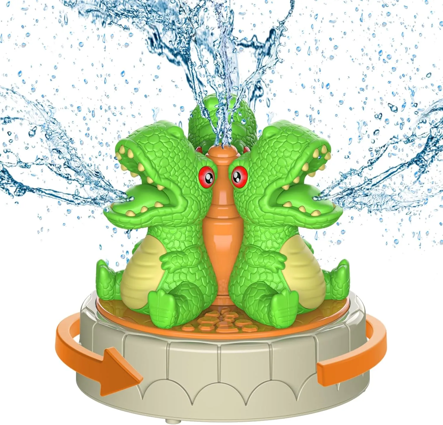 Water Sprinkler for Kids Outdoor Play, Dinosaur Summer Water Toys Attached to Garden Hose for Splashing Fun for Yard for Outside, Outdoor Water Play Sprinklers Toys for Kids Ages 3-5 4-8 8-12