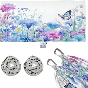 Watercolor Flowers Butterflies Camping Hammock, Single Portable Hammocks with Tree Straps & Attached Carry Bag, 330Lbs Capacity Perfect for Outside Indoor Hiking Beach Backpack Travel