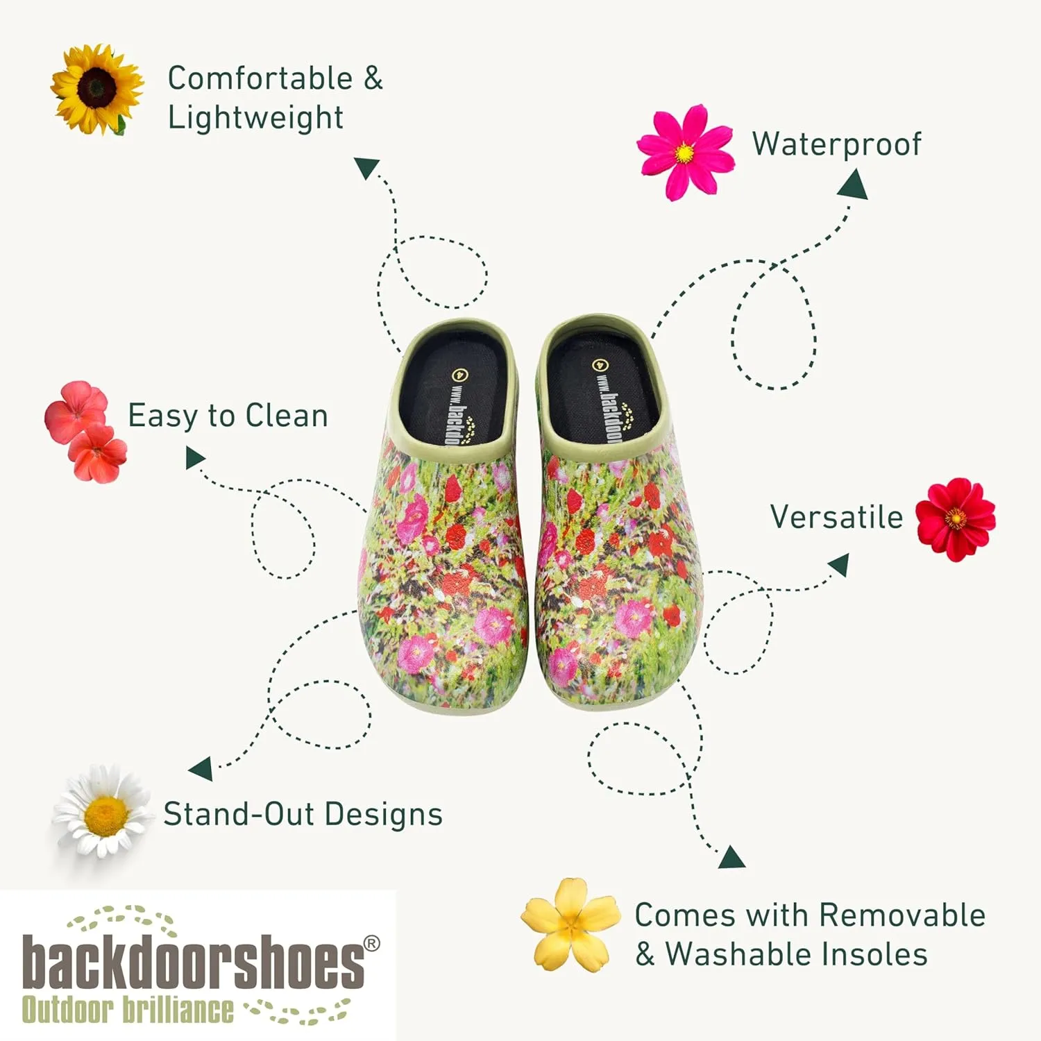 Waterproof Premium Garden Clog Shoes for Women with Arch Support