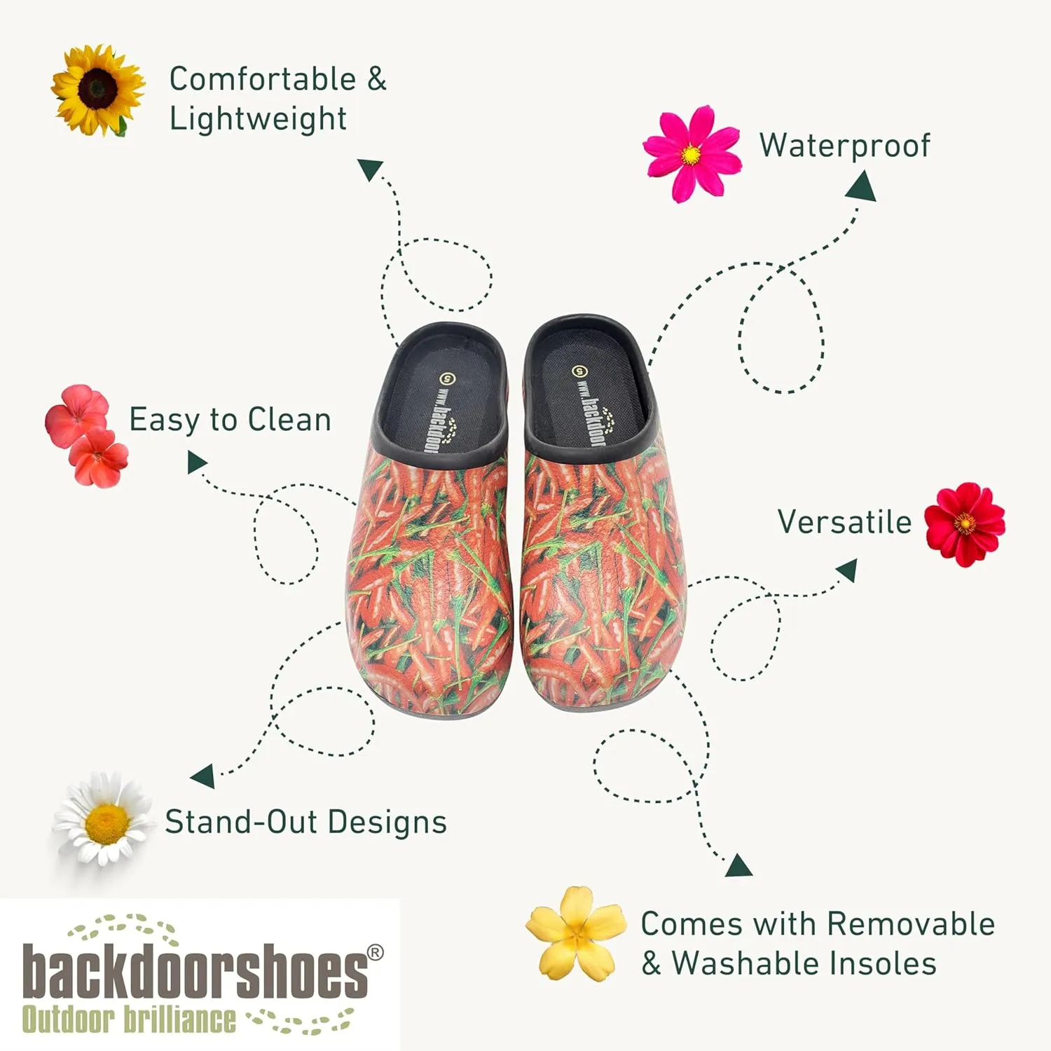 Waterproof Premium Garden Clog Shoes for Women with Arch Support