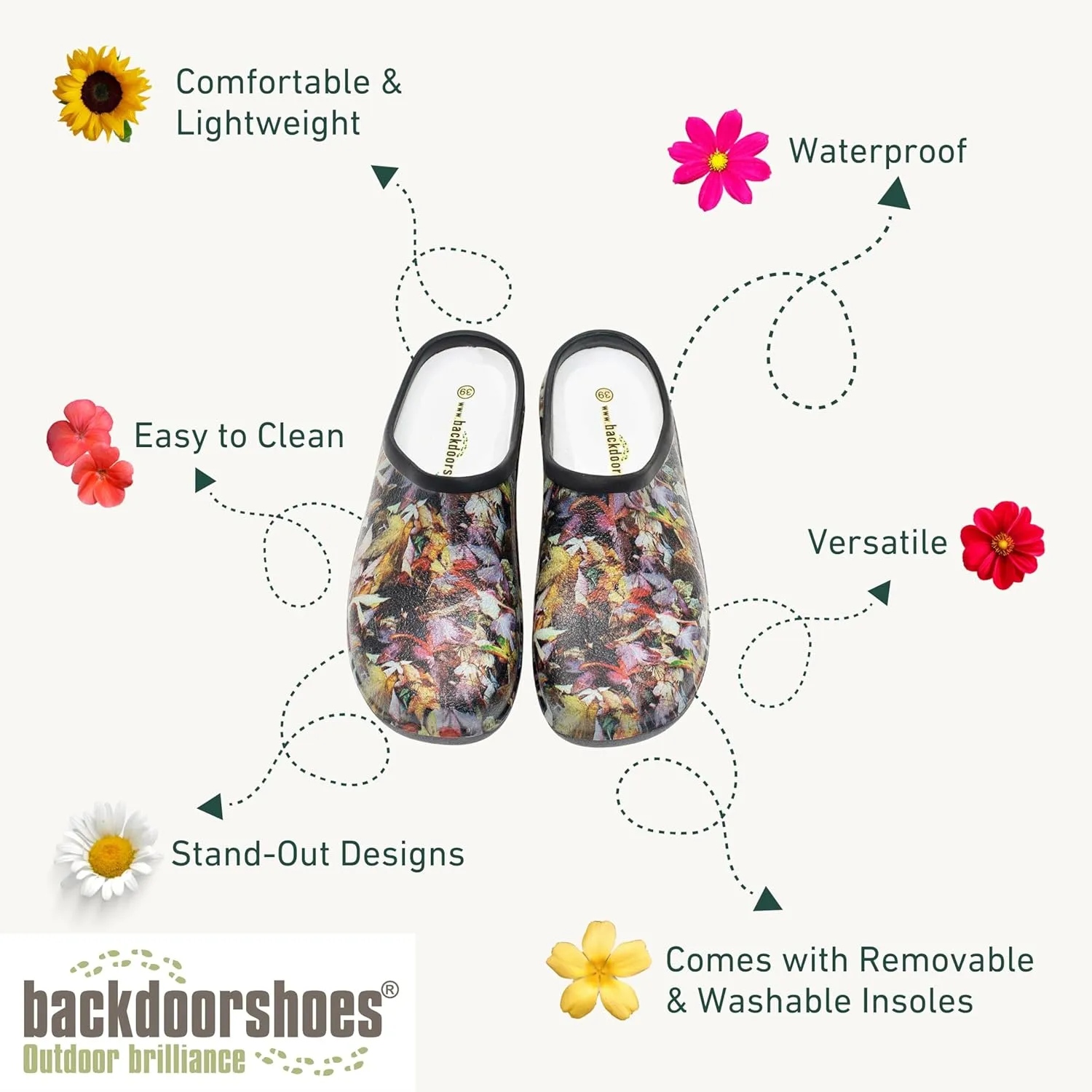 Waterproof Premium Garden Clog Shoes for Women with Arch Support