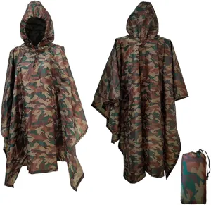 Waterproof Rain Poncho, Lightweight Hooded Rain Coat, Picnic Blanket for Camping, Hiking, Backpacking, Beach