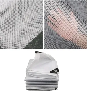 Waterproof Tarp Plastic Tarp Tent Cover for Under Tent Multi Purpose Protective Cover Durable Waterproof Weather Proof Rip and Tear Resistant 2.46ft x 6.56ft White