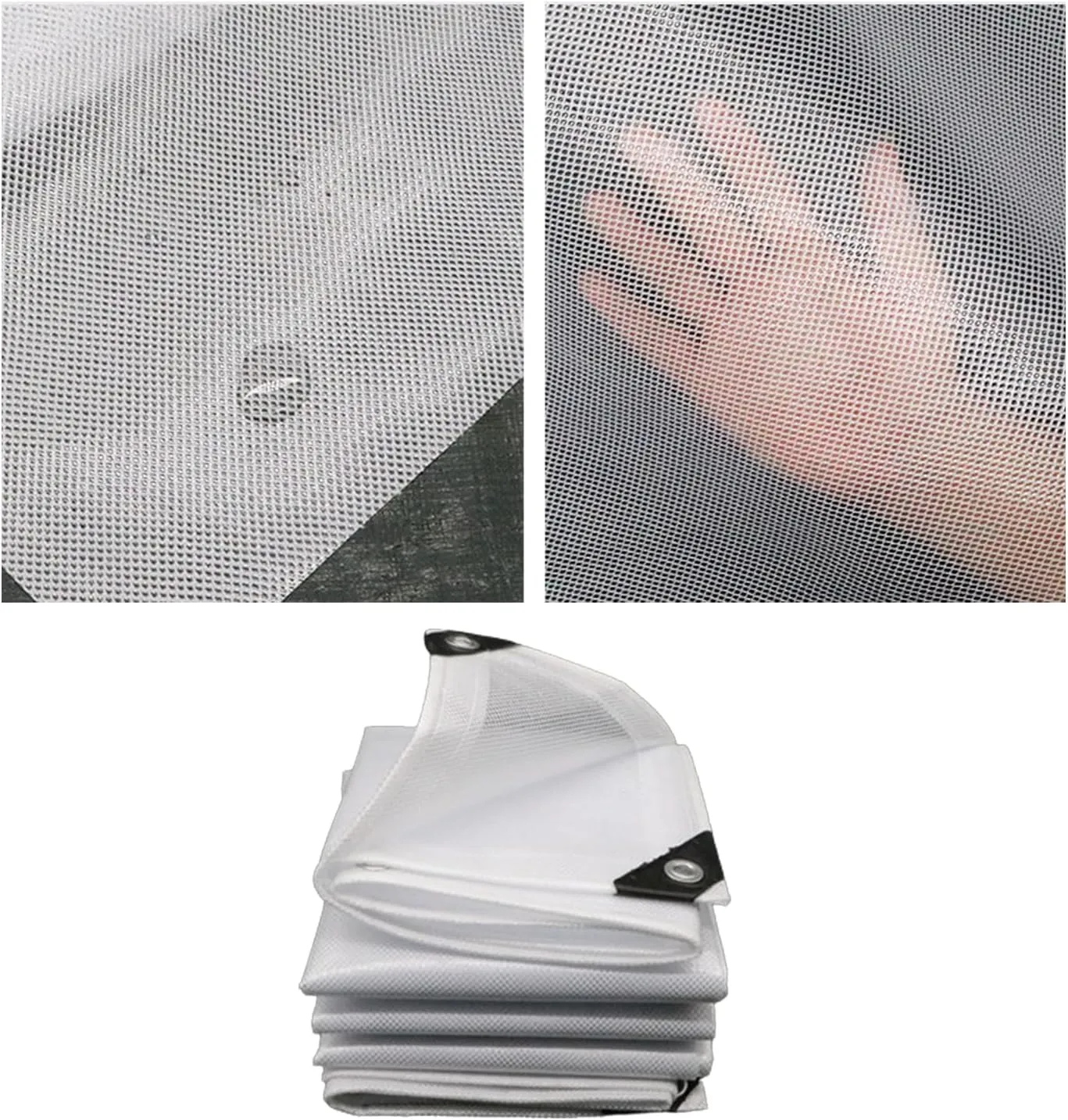 Waterproof Tarp Plastic Tarp Tent Cover for Under Tent Multi Purpose Protective Cover Durable Waterproof Weather Proof Rip and Tear Resistant 2.46ft x 6.56ft White