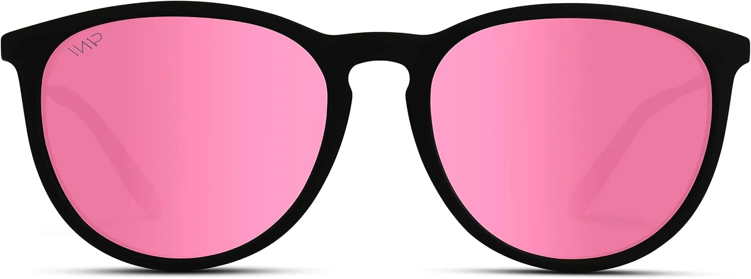 WearMe Pro Women's Round Sunglasses with Polarized UV Protection, Trendy Retro Designer Style