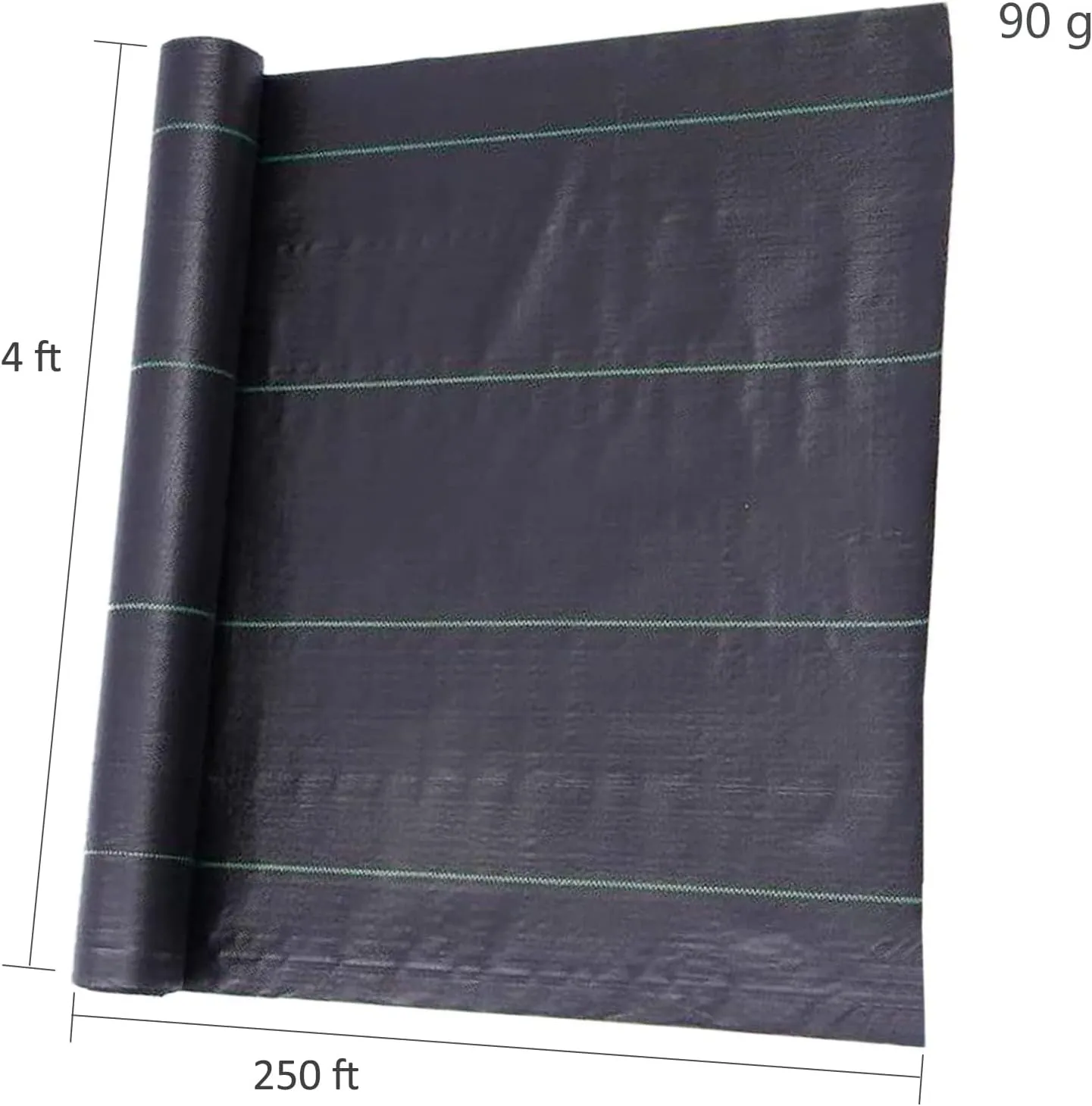 Weed Barrier Fabric Planting Cover - 4 x 250 FT Heavy Duty Landscape Fabric Ground Cover Block for Outdoor Planting