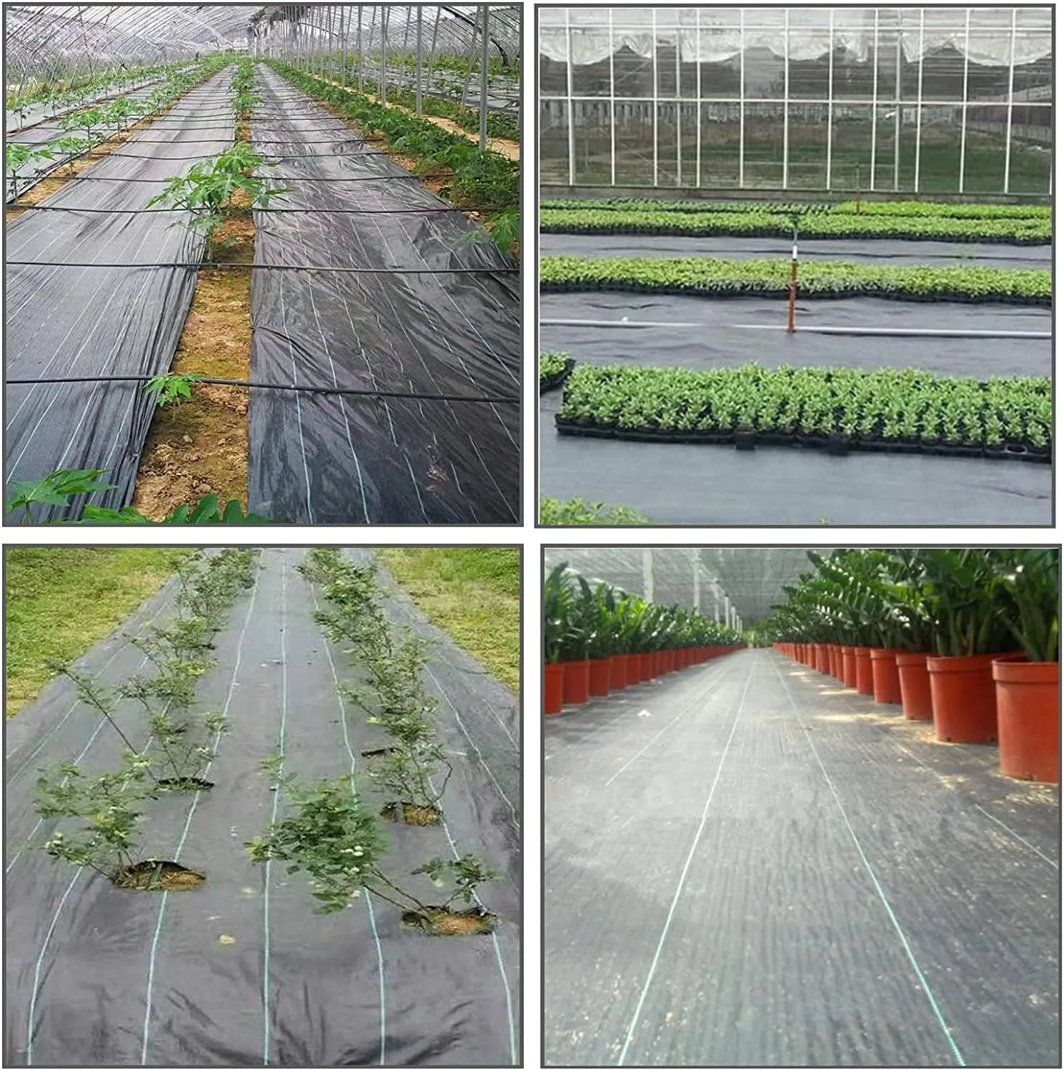 Weed Barrier Fabric Planting Cover - 4 x 250 FT Heavy Duty Landscape Fabric Ground Cover Block for Outdoor Planting
