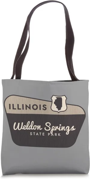 Weldon Springs State Park Illinois Welcome Vacation Souvenir Tote Bag