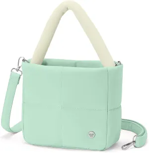 WESTBRONCO Puffer Crossbody Bags for Women, Nylon Quilted Shoulder Purse Designer Handbags with Adjustable & Detachable Strap