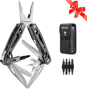 WETOLS Multitool Gifts for Him Boyfriend Husband, 21-in-1 Pliers Tool Mens Gifts Birthday Gifts for Men Dad Grandpa, Self-locking Multi Tool EDC Versatile Tool for Outdoors, DIY, Home,Garden