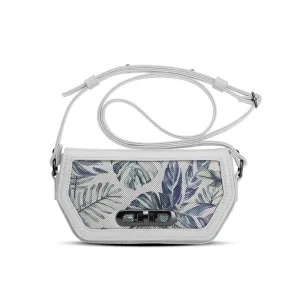 White Swag Crossbody Watercolor tropical
